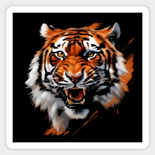 Tiger Head Painting Sticker